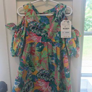 NWT - Zara Girls Cold-Shoulder Dress